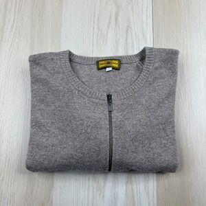 Mexwell & Co Womens Brown Pure Cashmere Half-Zip Knit Pullover Sweater Size XL